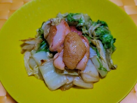 鶏肉と白菜の柚子胡椒炒め